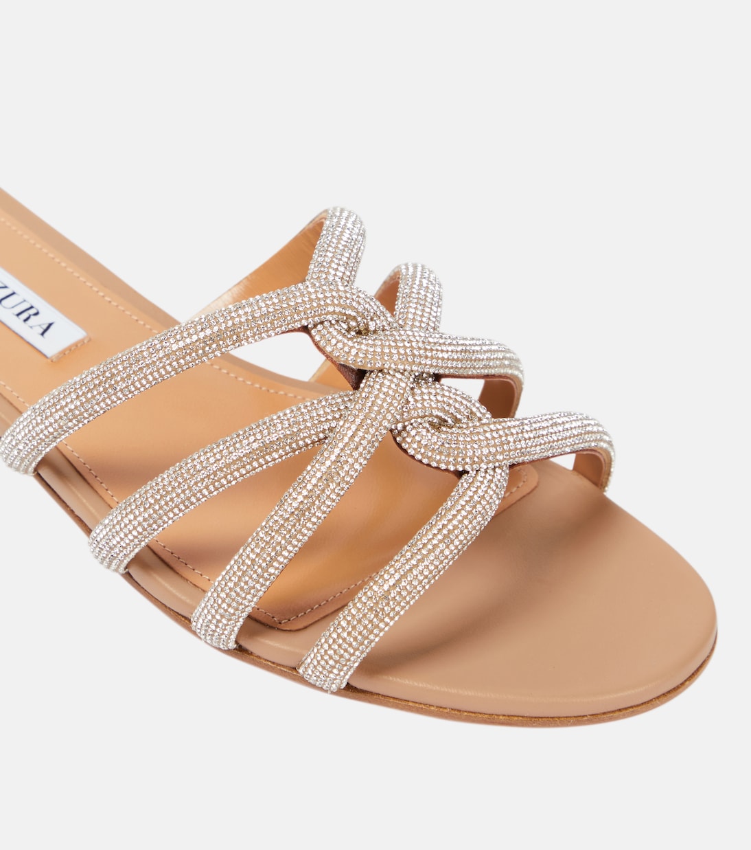 Moondust embellished leather sandals | Aquazzura