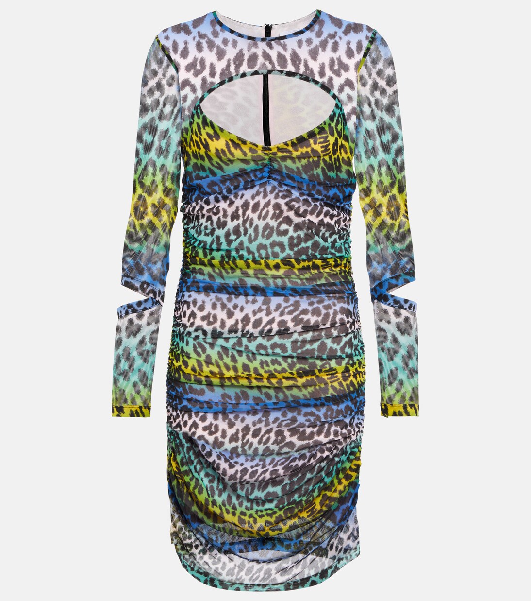 Miniabito in mesh con cut-out e stampa | Ganni