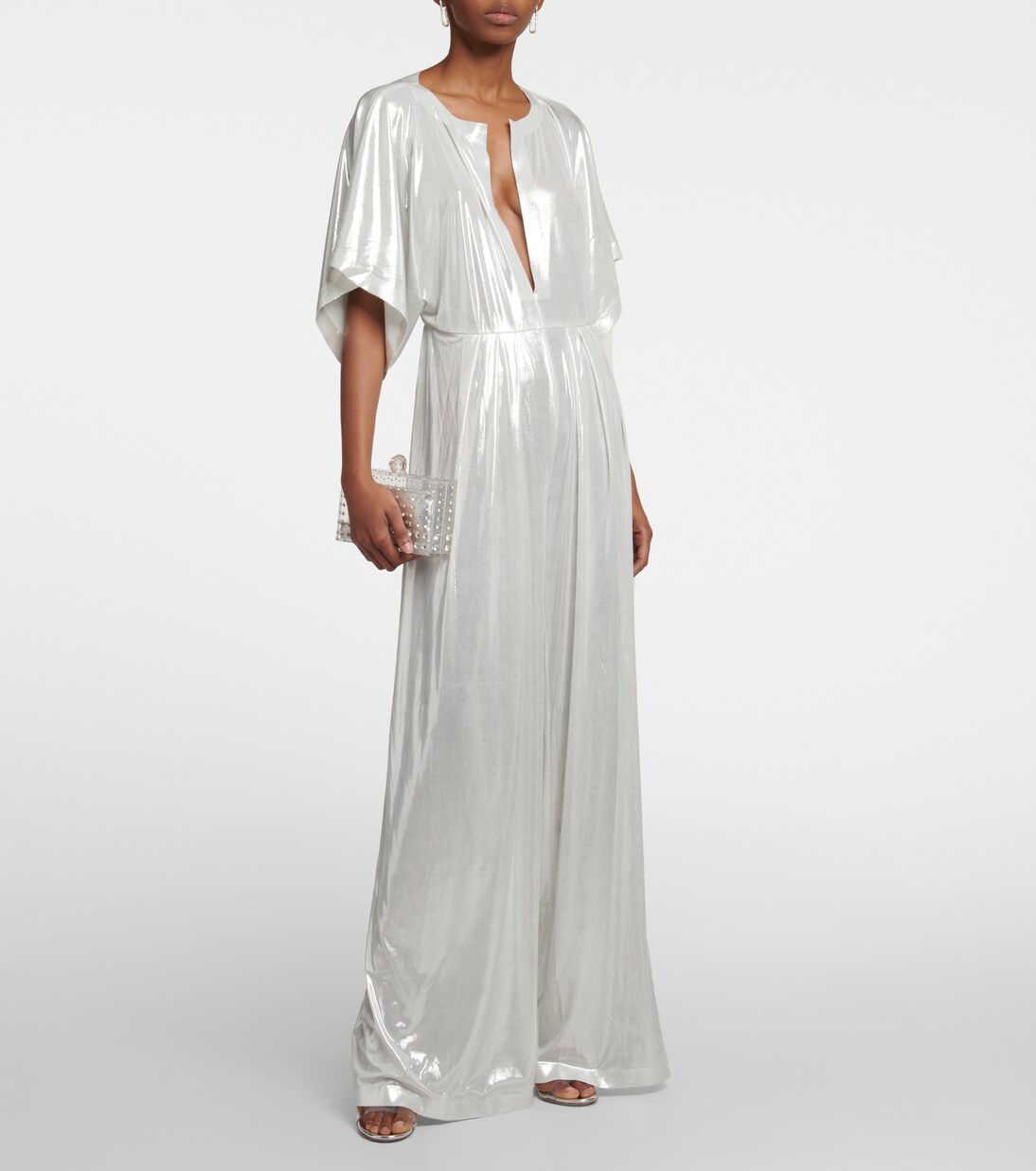 Rectangle metallic jumpsuit | Norma Kamali