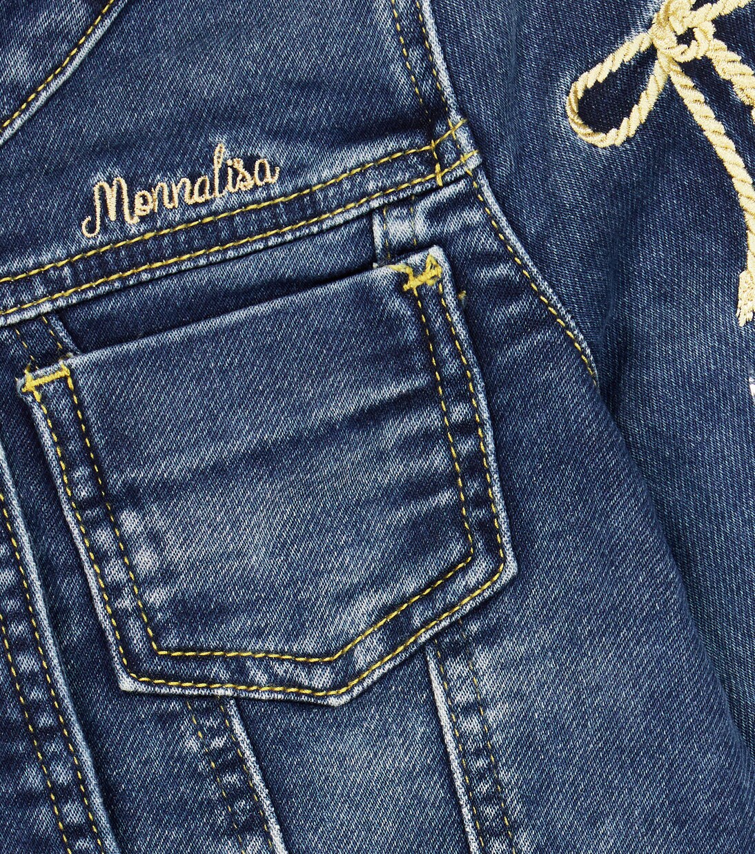 Embroidered denim jacket | Monnalisa