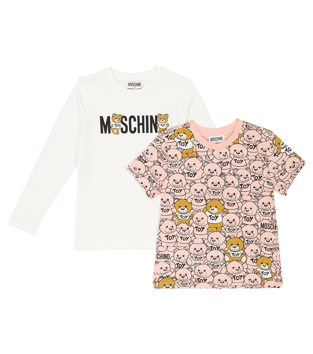 Set of 2 printed cotton jersey shirts | Moschino Kids