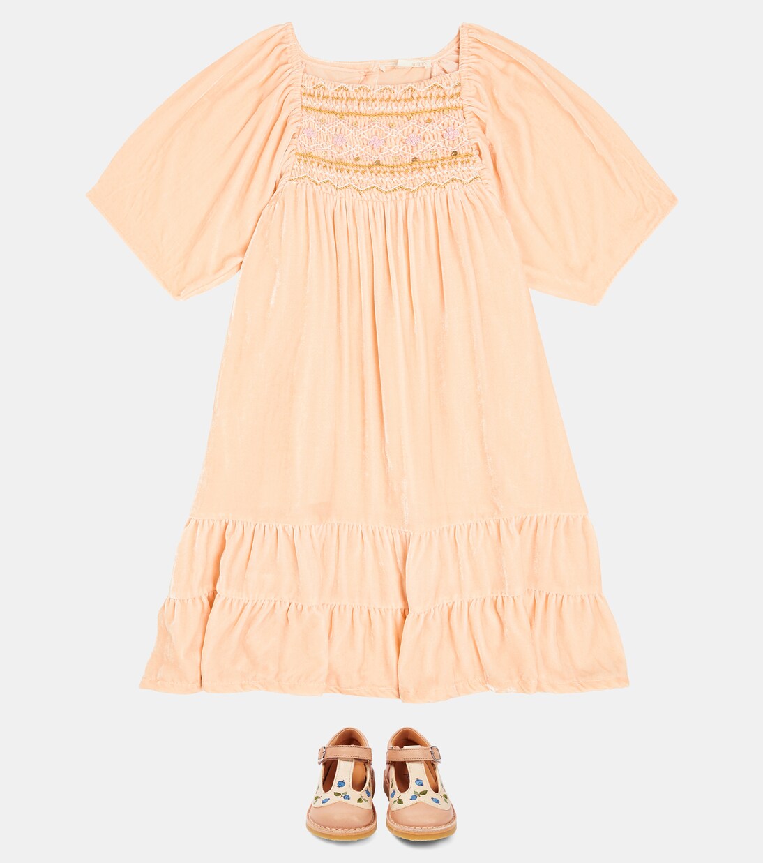 Olivina smocked velvet dress | Louise Misha