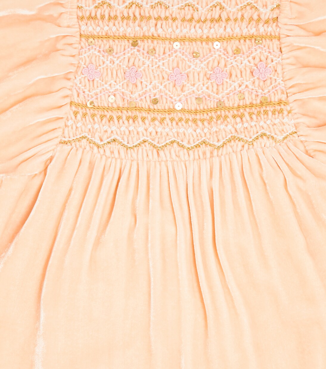 Olivina smocked velvet dress | Louise Misha