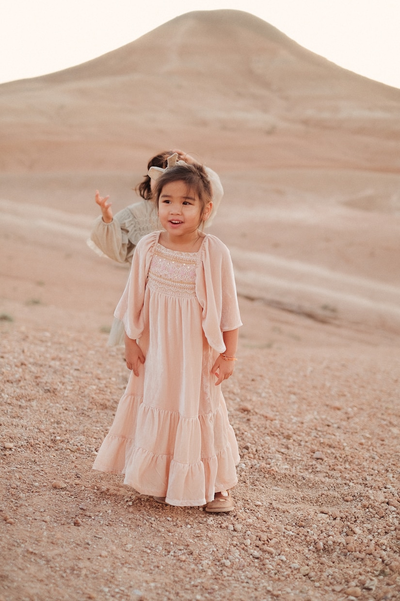 Olivina smocked velvet dress | Louise Misha