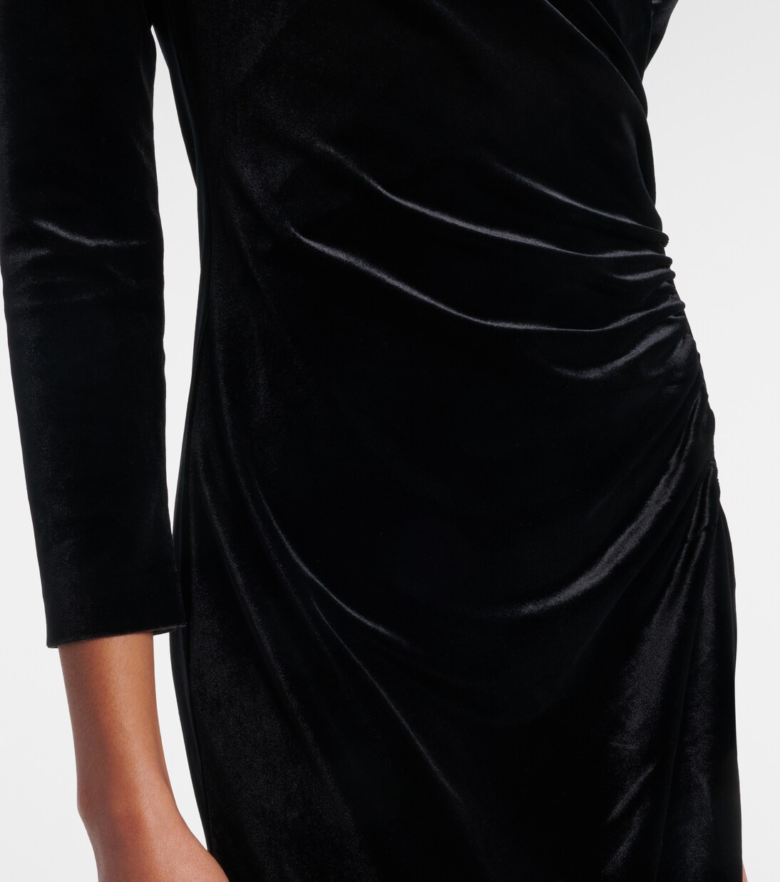 Asymmetric velvet gown | Norma Kamali