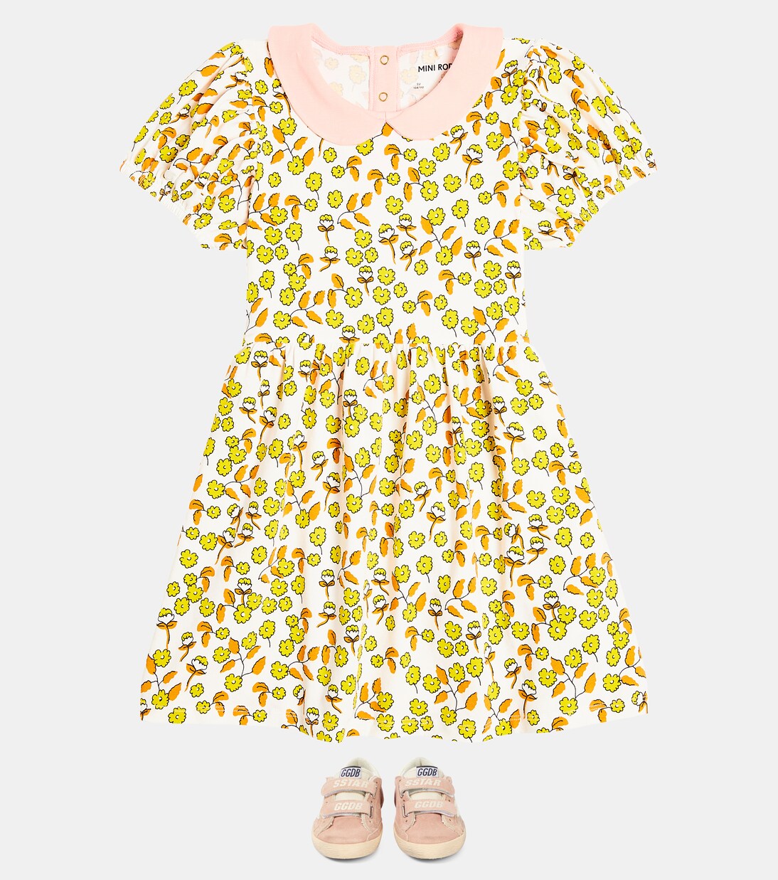 Robe Flowers en coton mélangé | Mini Rodini