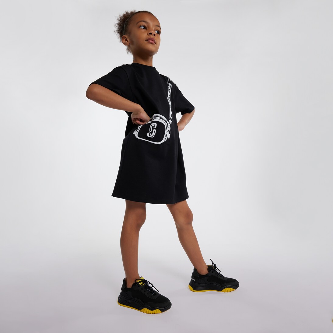 Vestido camisero de jersey de algodón | Marc Jacobs Kids