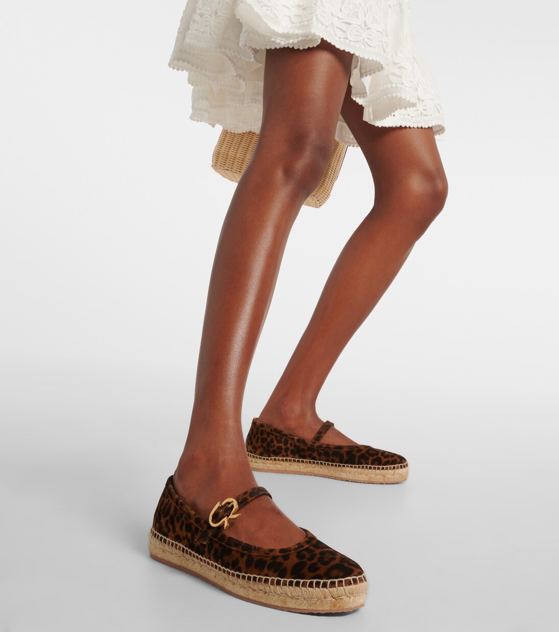 Leopard-print suede espadrilles | Gianvito Rossi