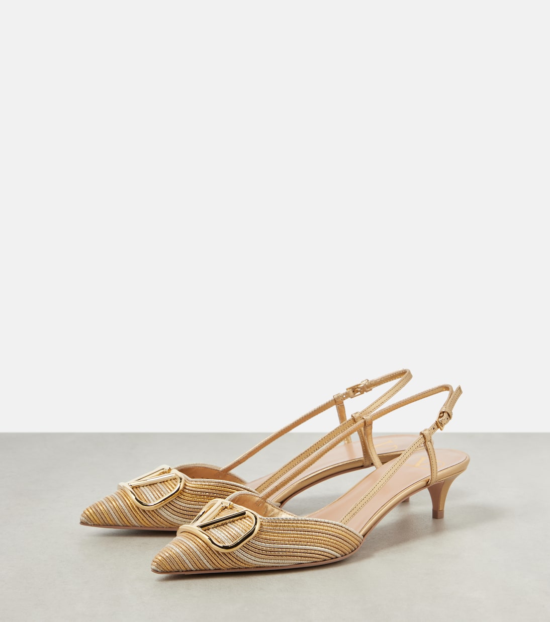 Slingback-Pumps VLogo Signature 40 aus Leder | Valentino Garavani