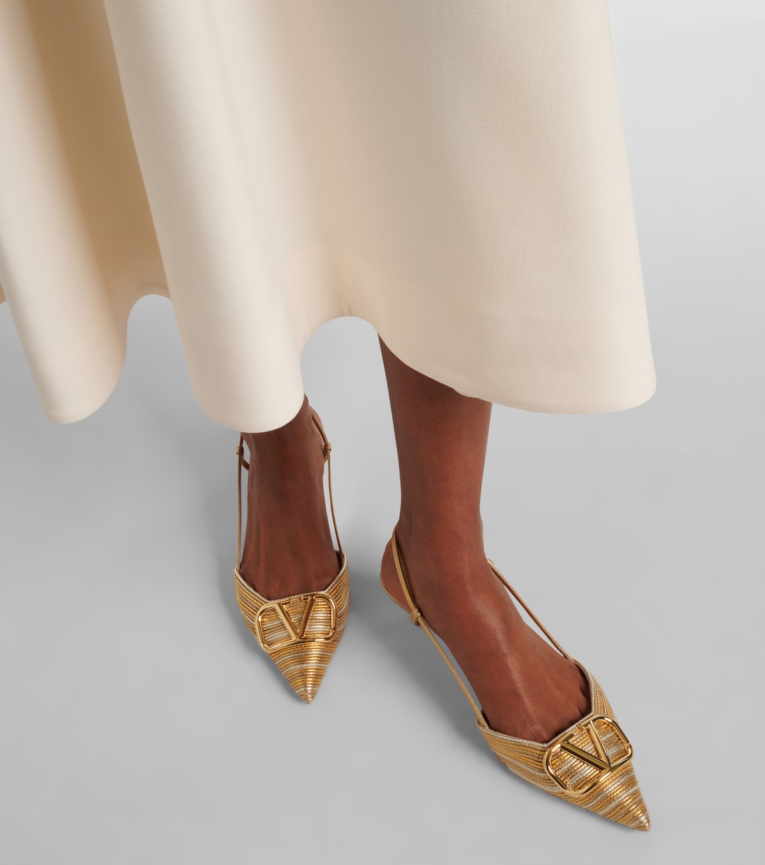 Slingback-Pumps VLogo Signature 40 aus Leder | Valentino Garavani