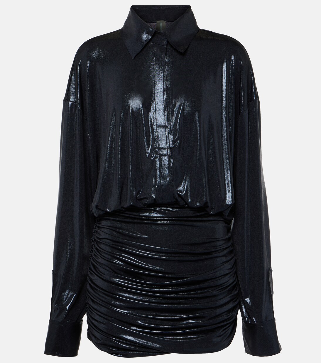 Robe chemise en lamé | Norma Kamali