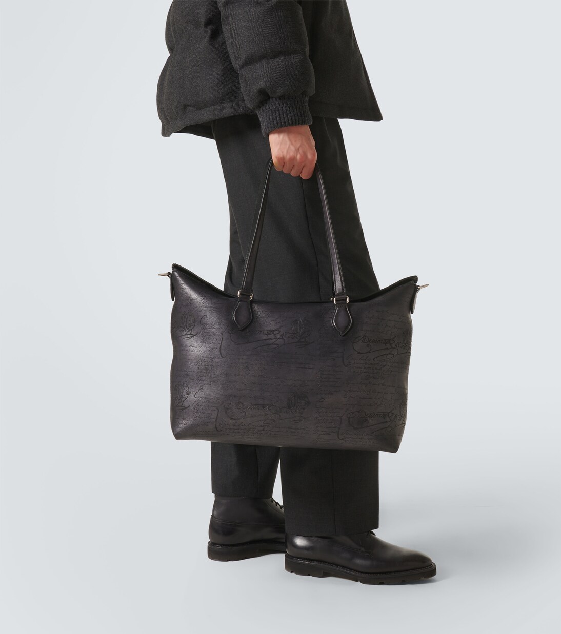 Late Hour Scritto leather tote bag | Berluti