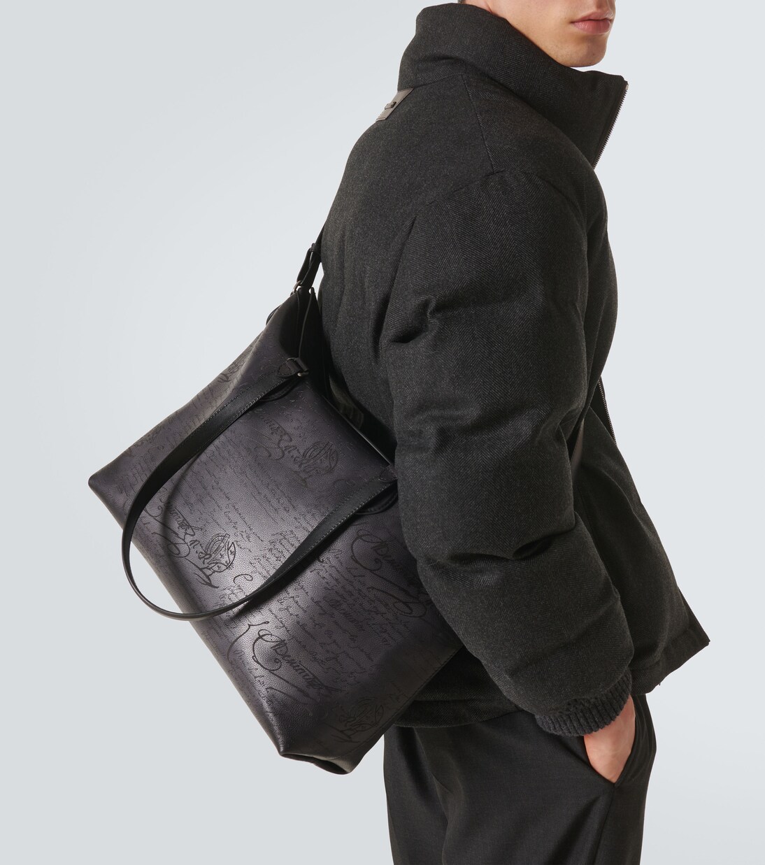 Late Hour Scritto leather tote bag | Berluti