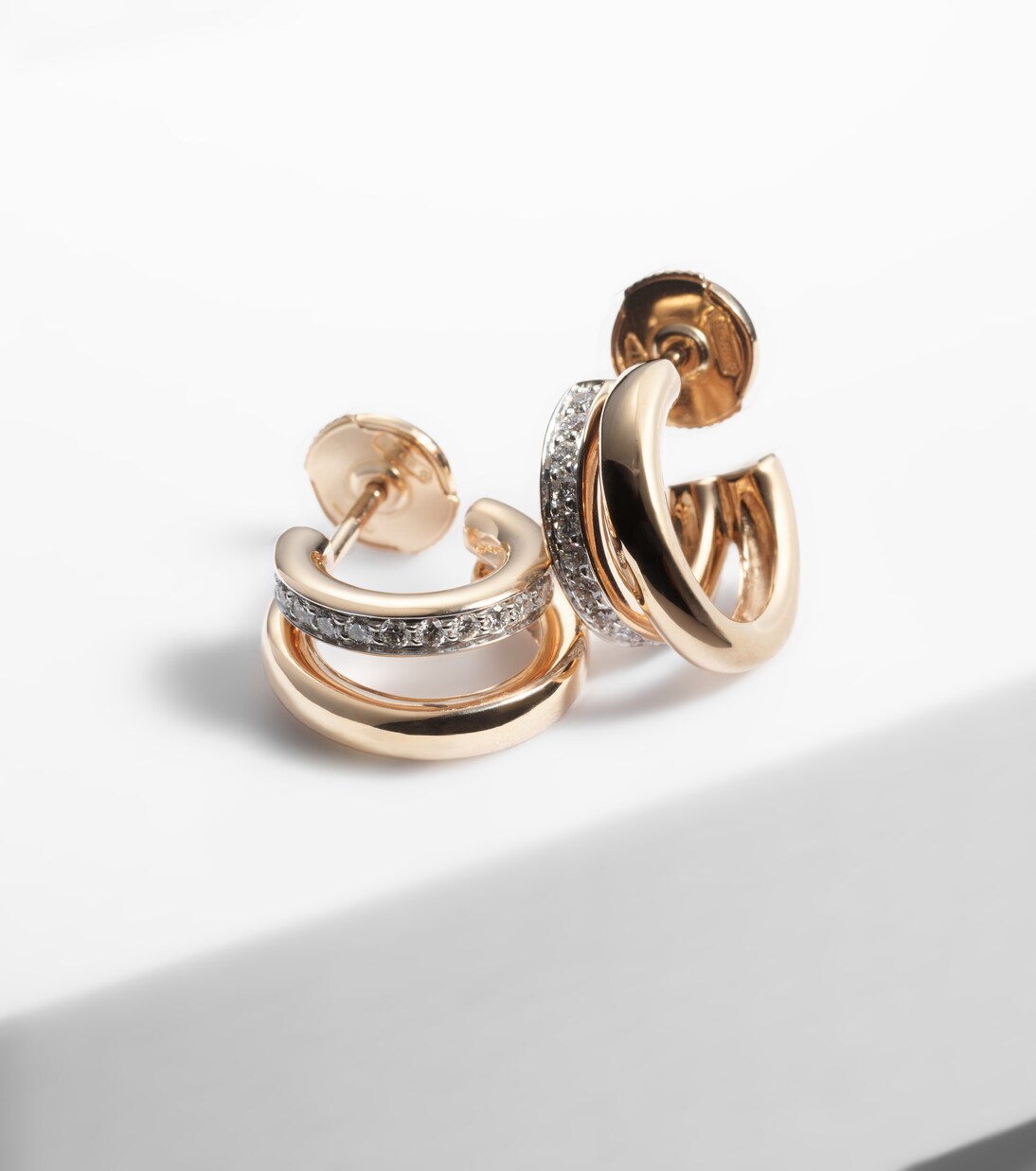 Pomellato Together 18kt rose gold earrings with diamonds | Pomellato