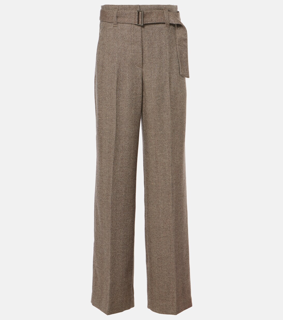 Pantalon ample en laine mélangée | Brunello Cucinelli