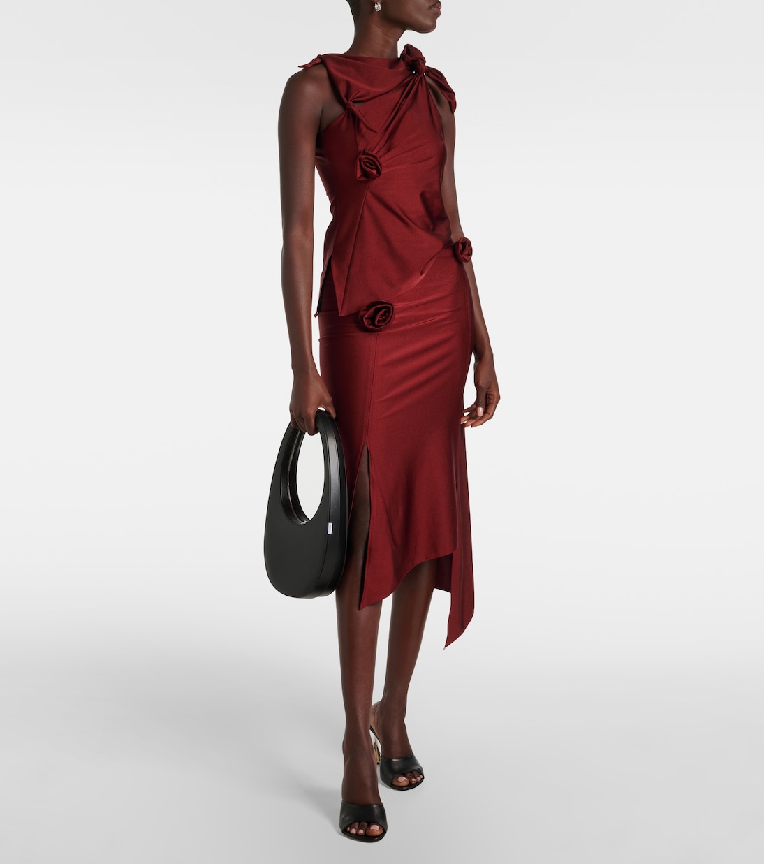 Floral-appliqué asymmetric top | Coperni