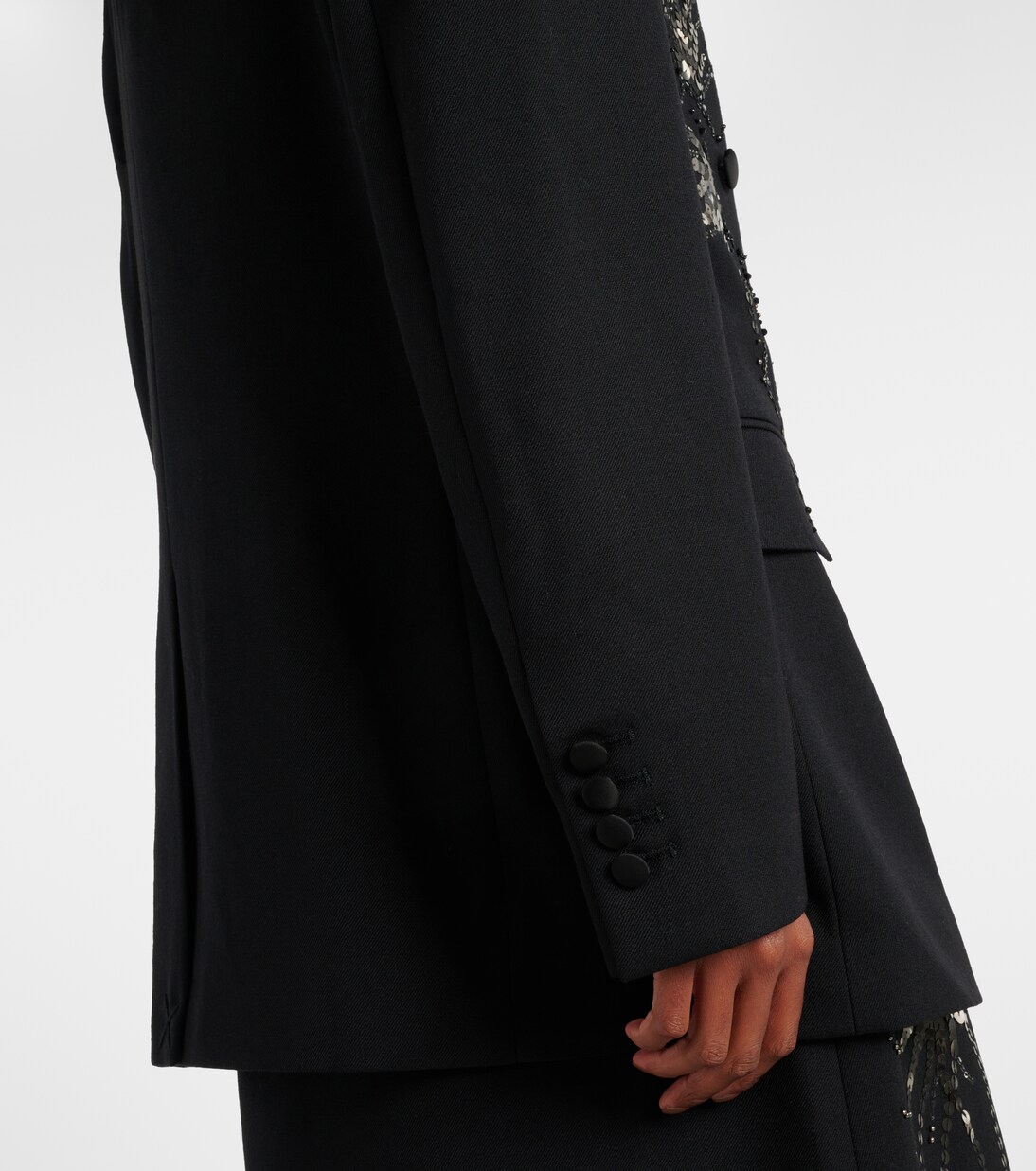 Double-breasted sequined wool blazer | Jacques Wei