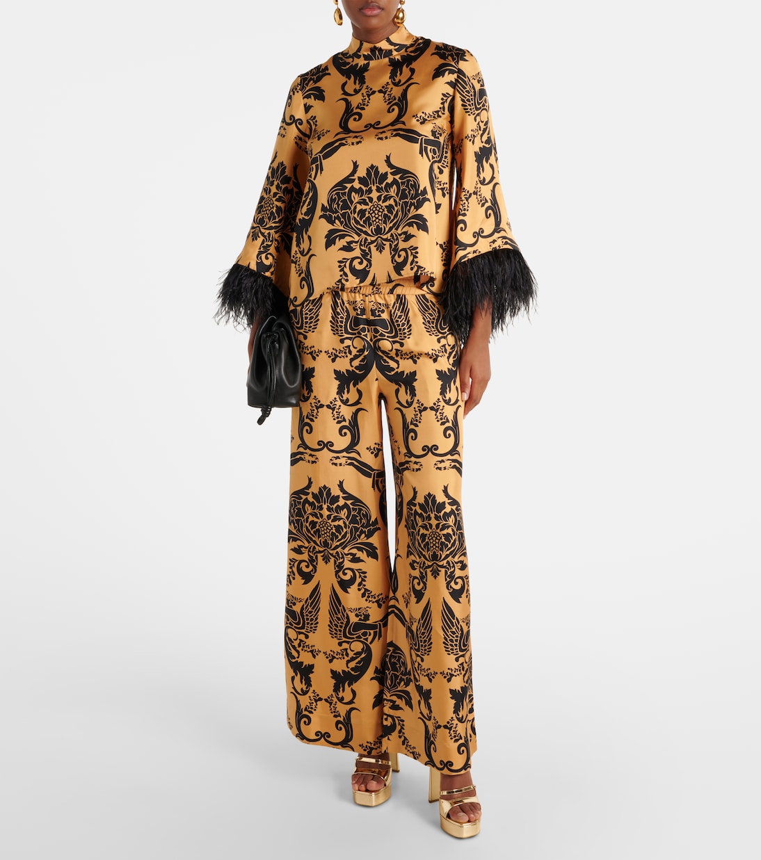 Plateausandalen Claressa aus Metallic-Leder | Jimmy Choo