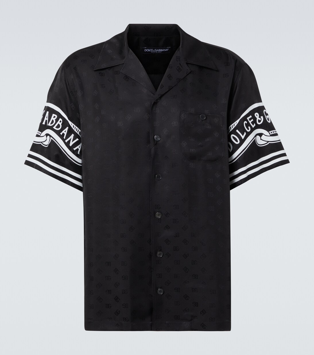 Bedrucktes Hemd aus Seiden-Twill | Dolce&Gabbana