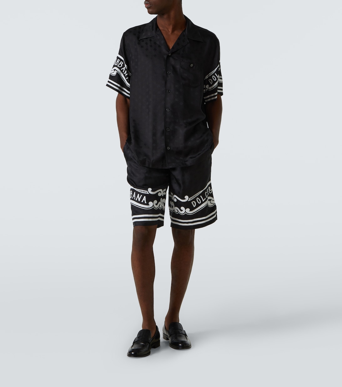 Bedrucktes Hemd aus Seiden-Twill | Dolce&Gabbana