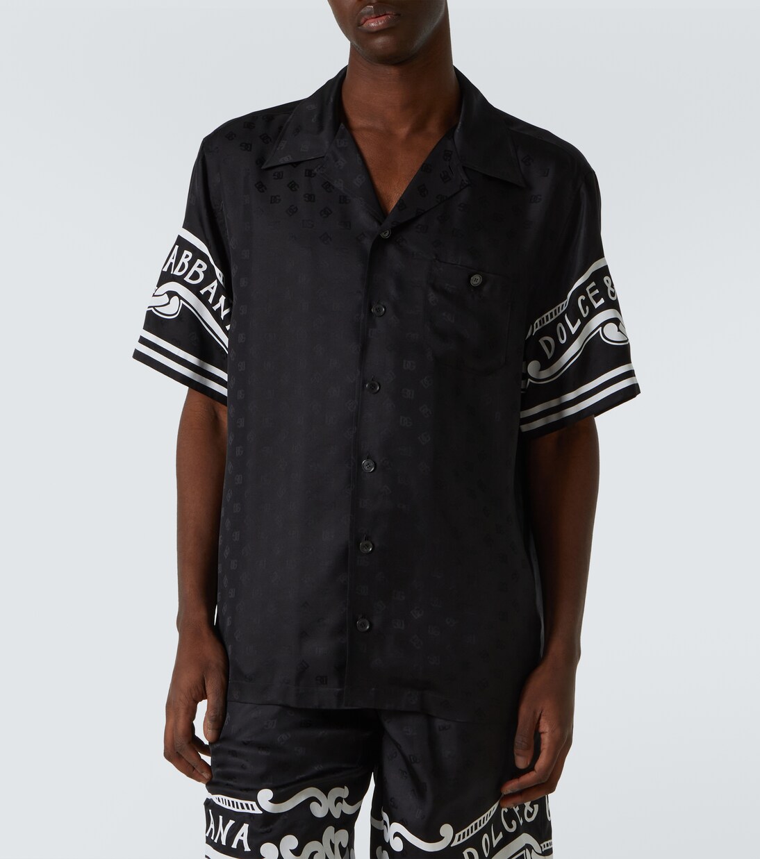 Bedrucktes Hemd aus Seiden-Twill | Dolce&Gabbana