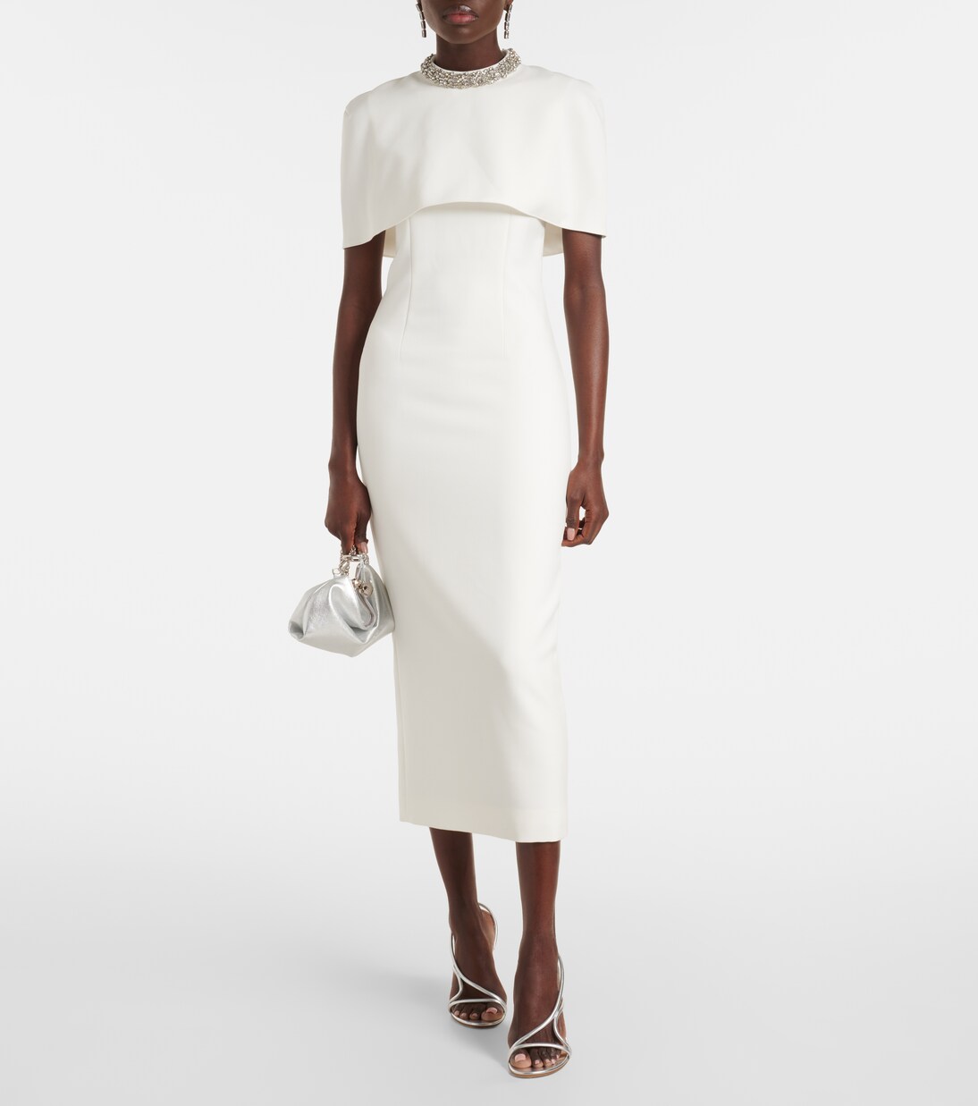 Robe de cocktail en crêpe à ornements | Roland Mouret