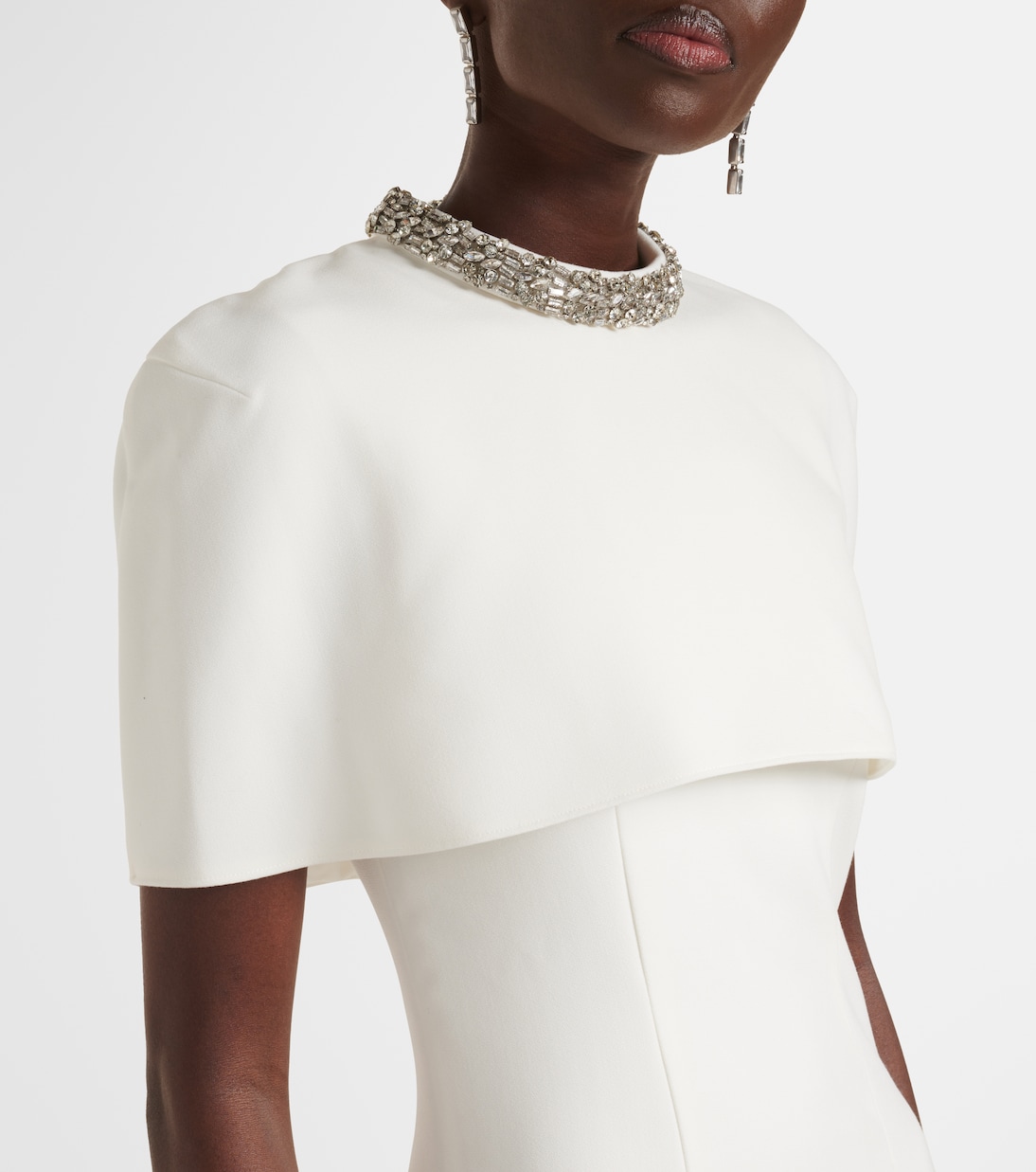 Robe de cocktail en crêpe à ornements | Roland Mouret