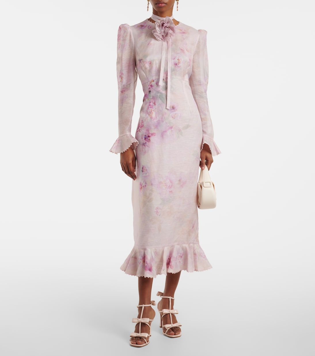 Midikleid Crush aus Leinen und Seide | Zimmermann