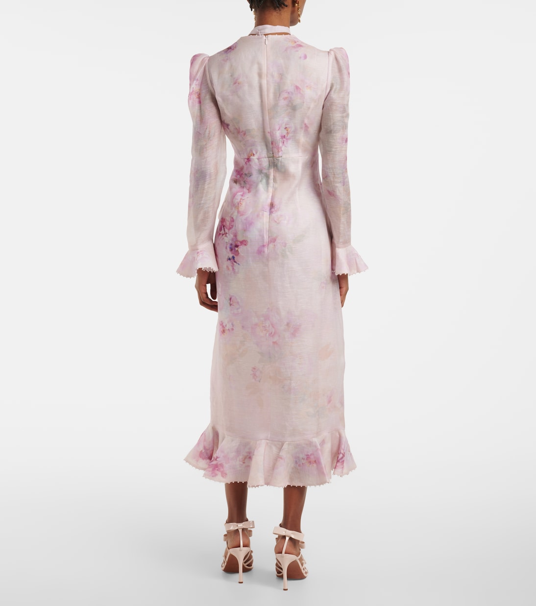 Midikleid Crush aus Leinen und Seide | Zimmermann