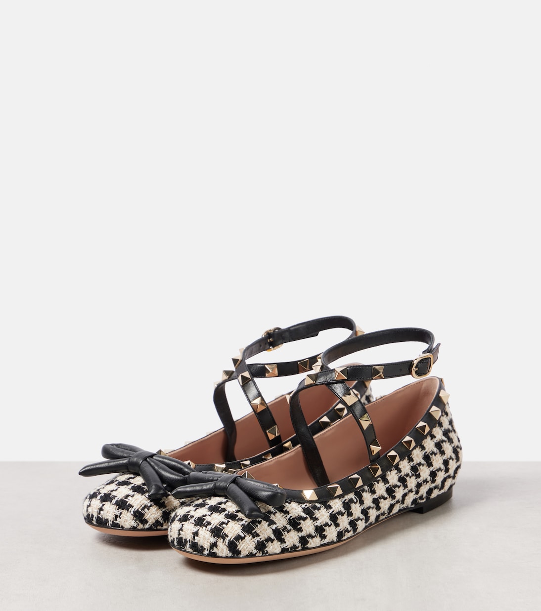 Rockstud bouclé ballet flats | Valentino Garavani