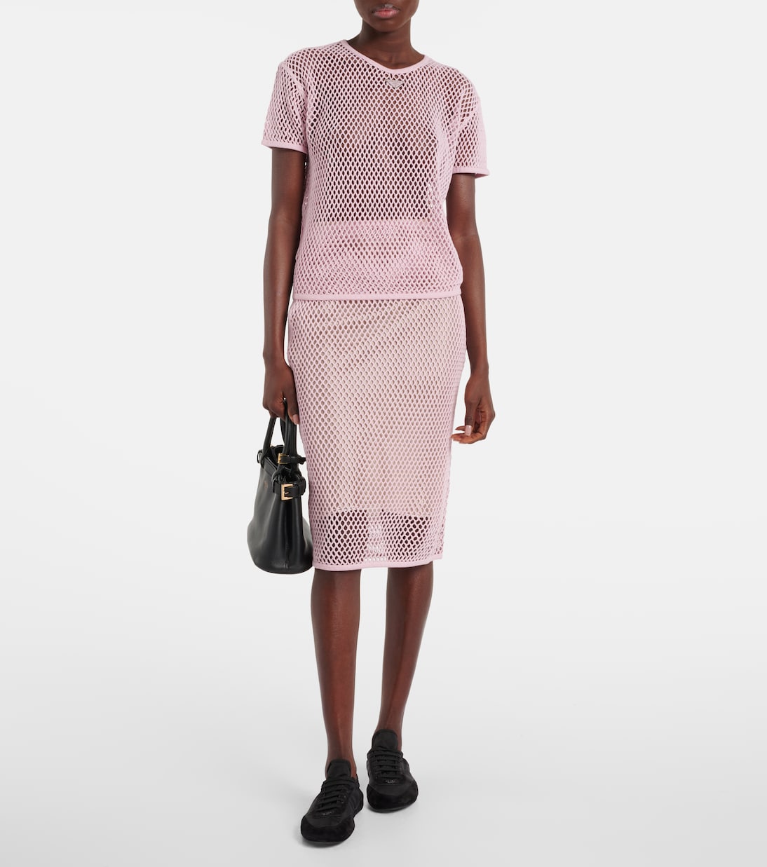 Midirock aus Häkelstrick | Prada