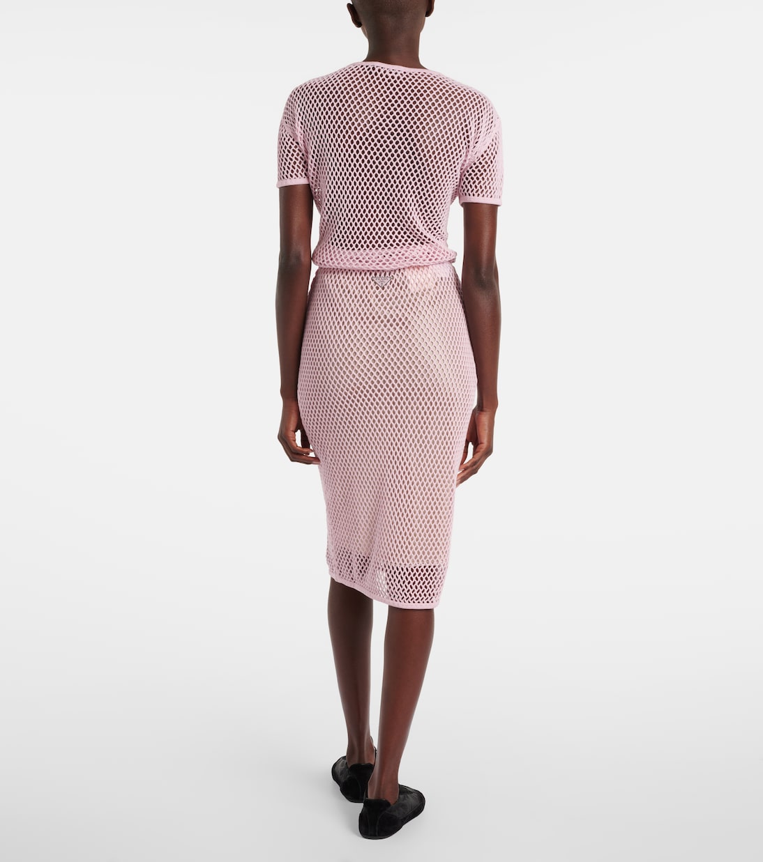 Midirock aus Häkelstrick | Prada