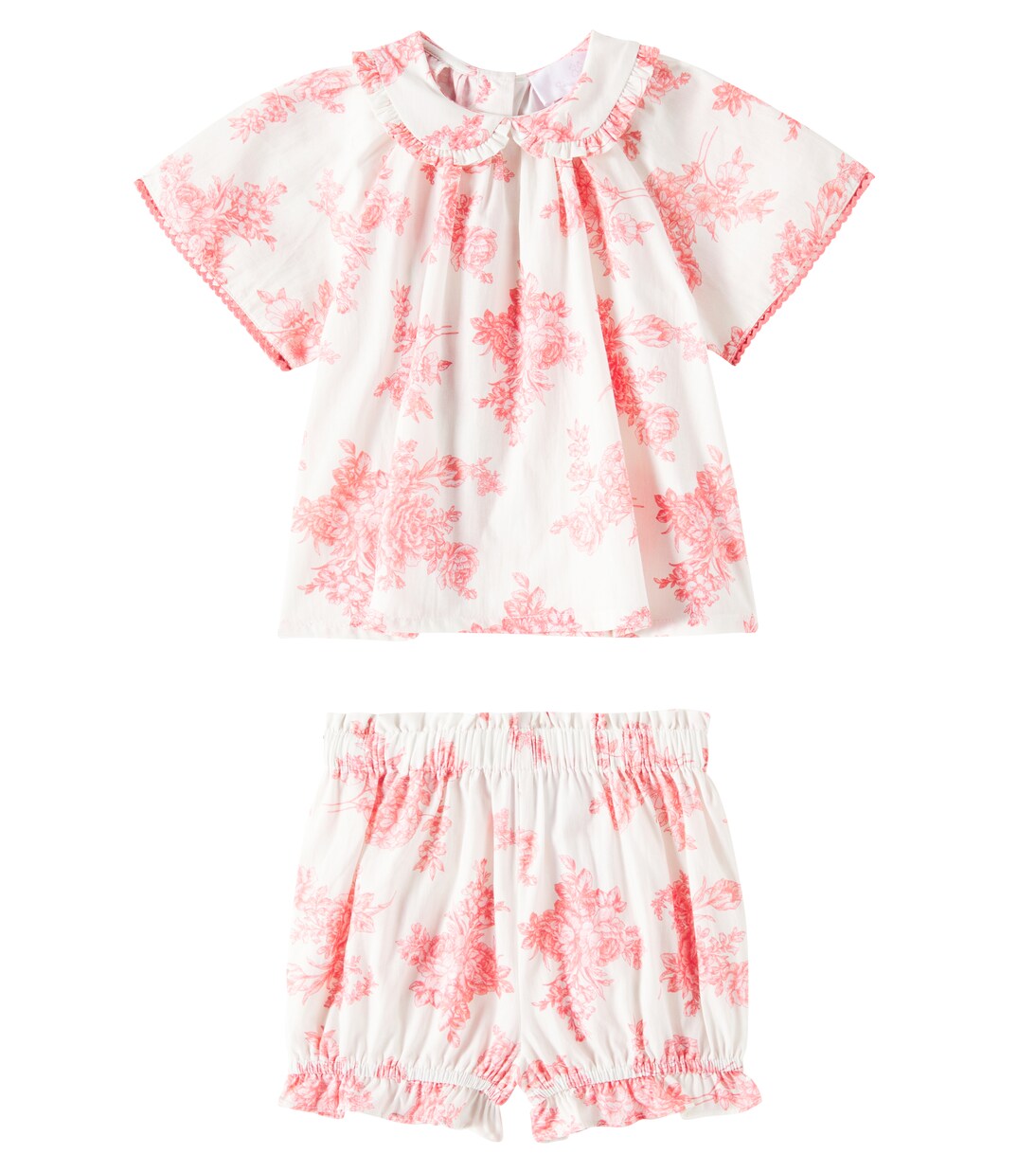 Baby Vienna cotton top and bloomers set | C'era Una Volta