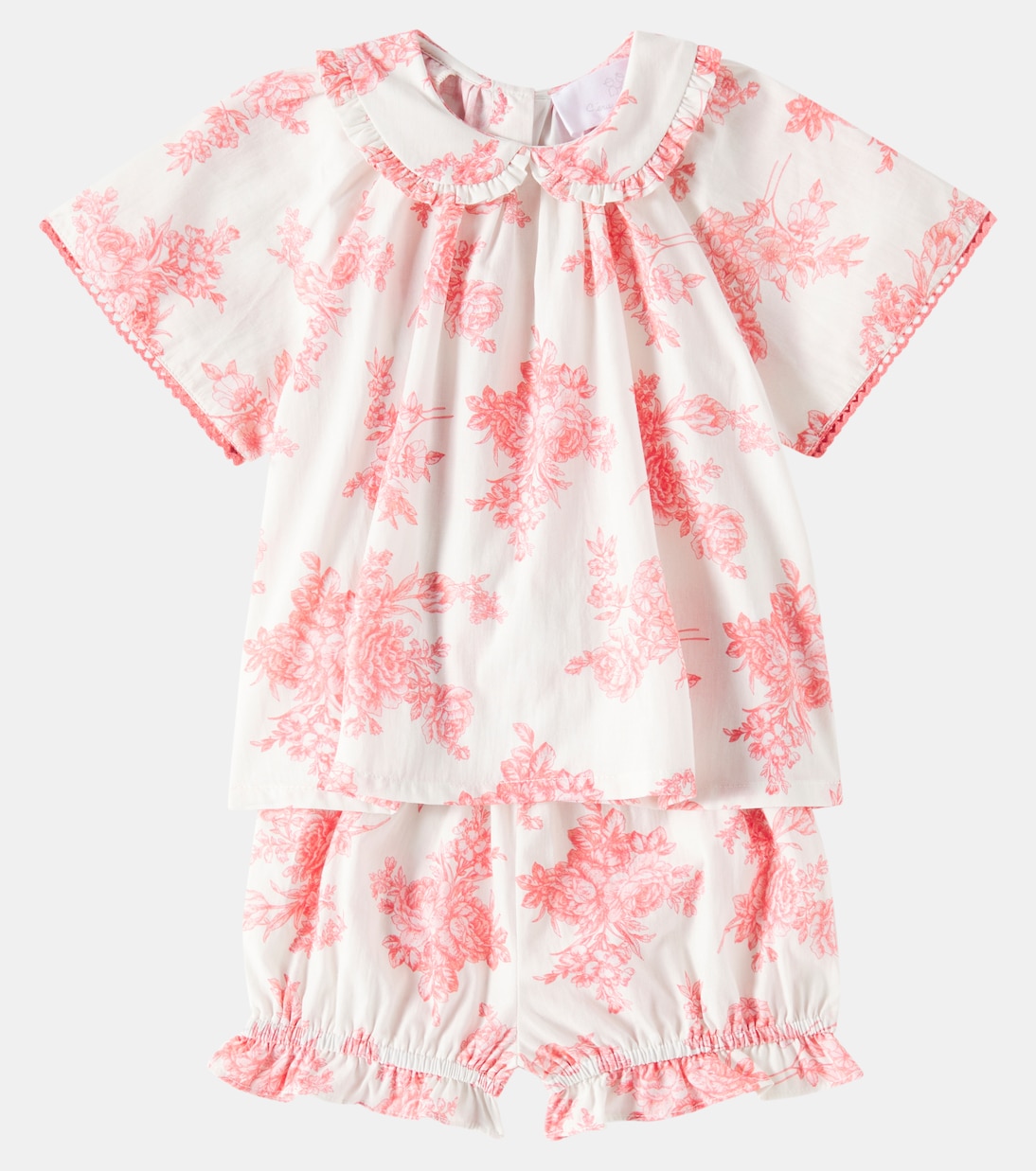 Baby Vienna cotton top and bloomers set | C'era Una Volta