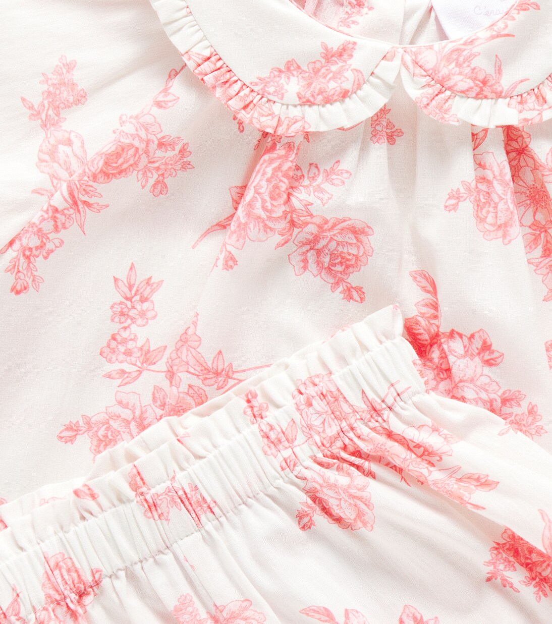 Baby Vienna cotton top and bloomers set | C'era Una Volta