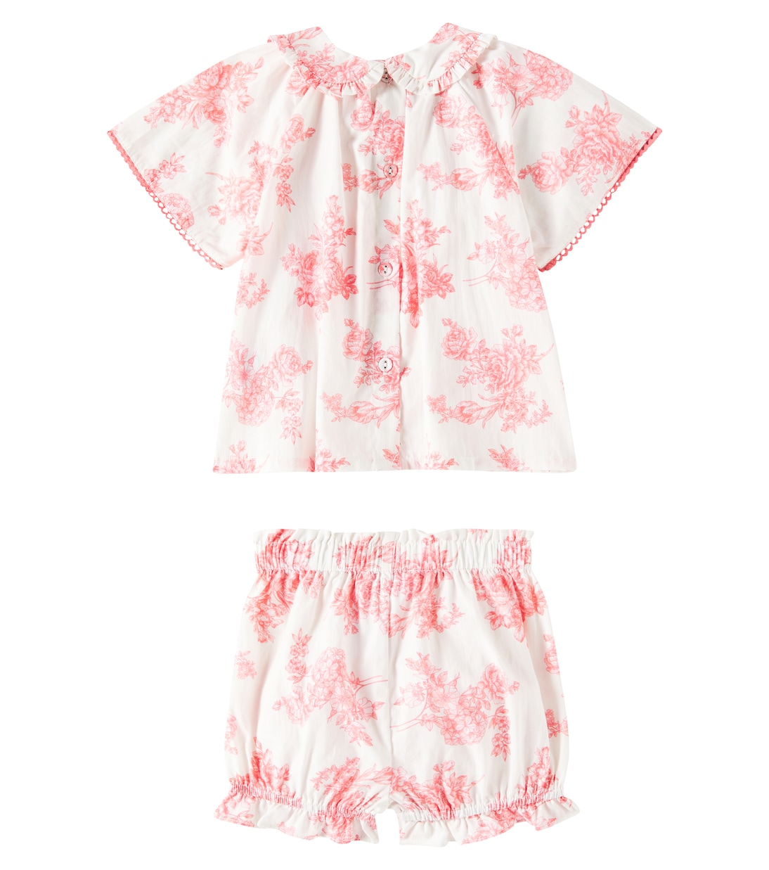 Baby Vienna cotton top and bloomers set | C'era Una Volta