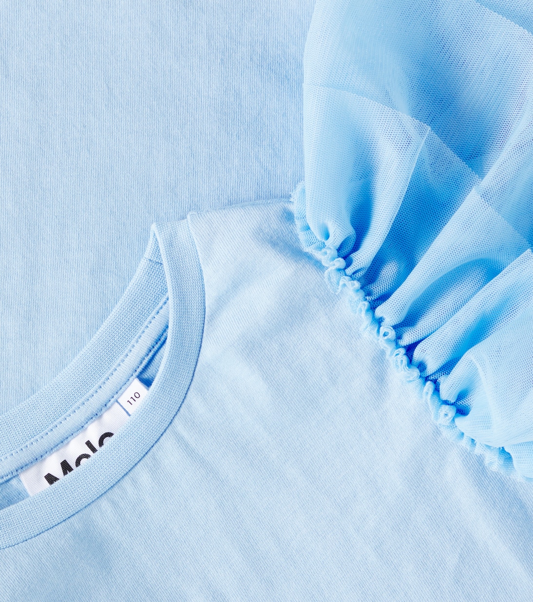 Robyn ruffled tulle-trimmed cotton top | Molo