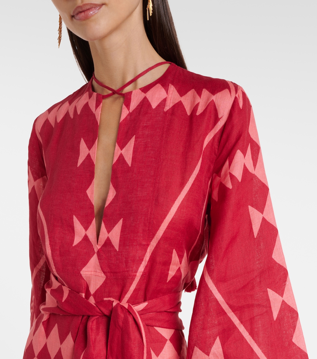 Bedrucktes Maxikleid aus Leinen | Johanna Ortiz