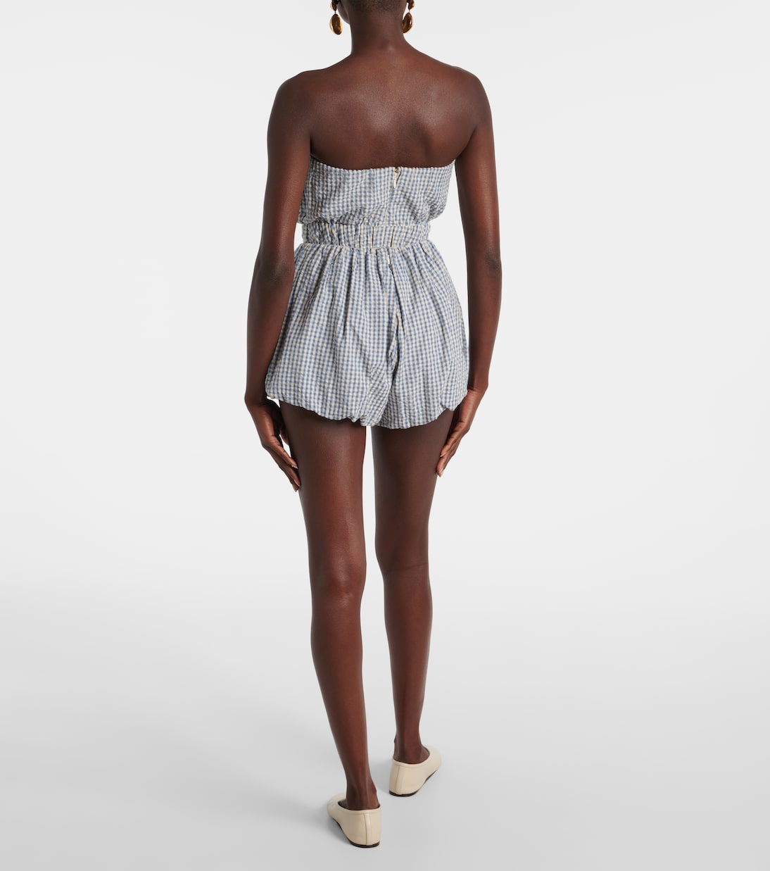 Aurelia gingham cotton shorts | Posse