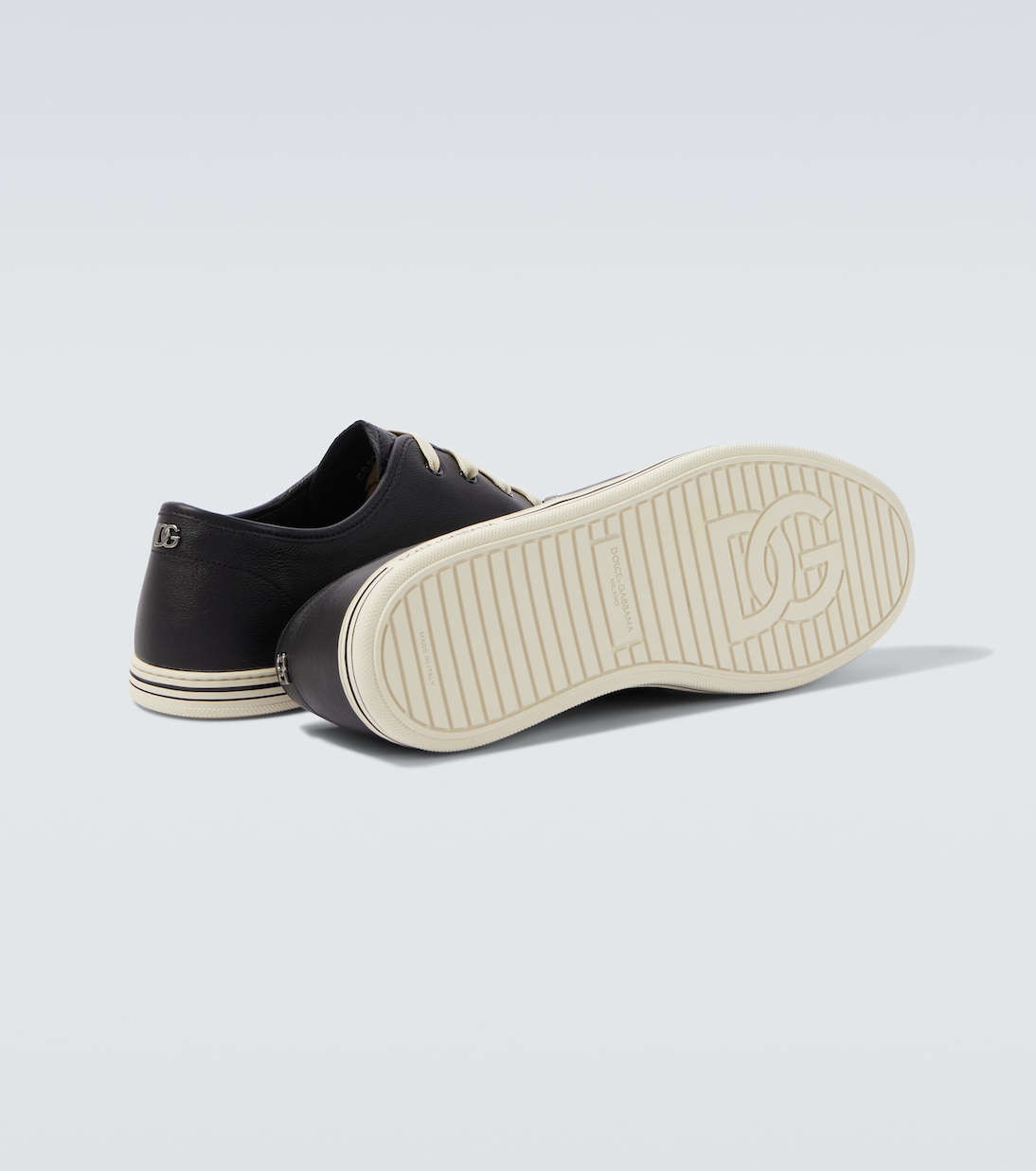 Zapatillas Saint Tropez de piel con DG | Dolce&Gabbana