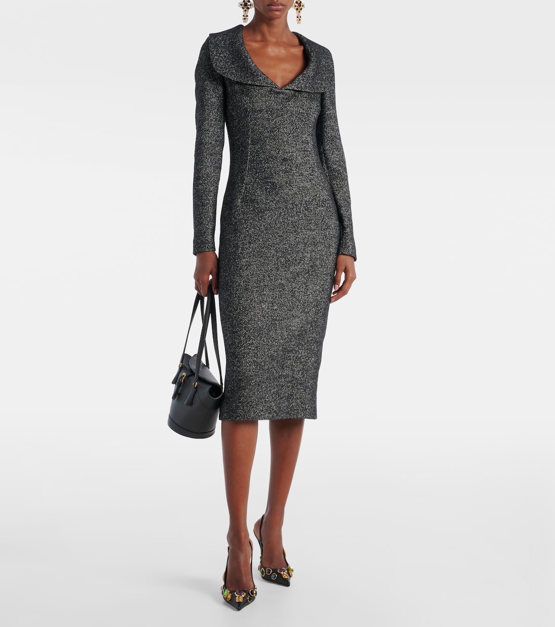 Midikleid aus Tweed | Dolce&Gabbana