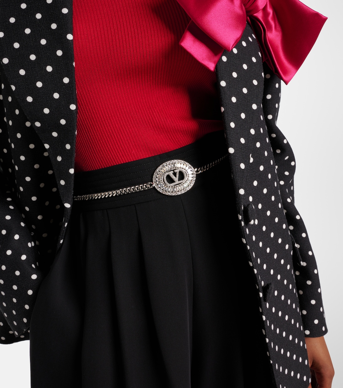 Ceinture chaîne VLogo à cristaux | Valentino