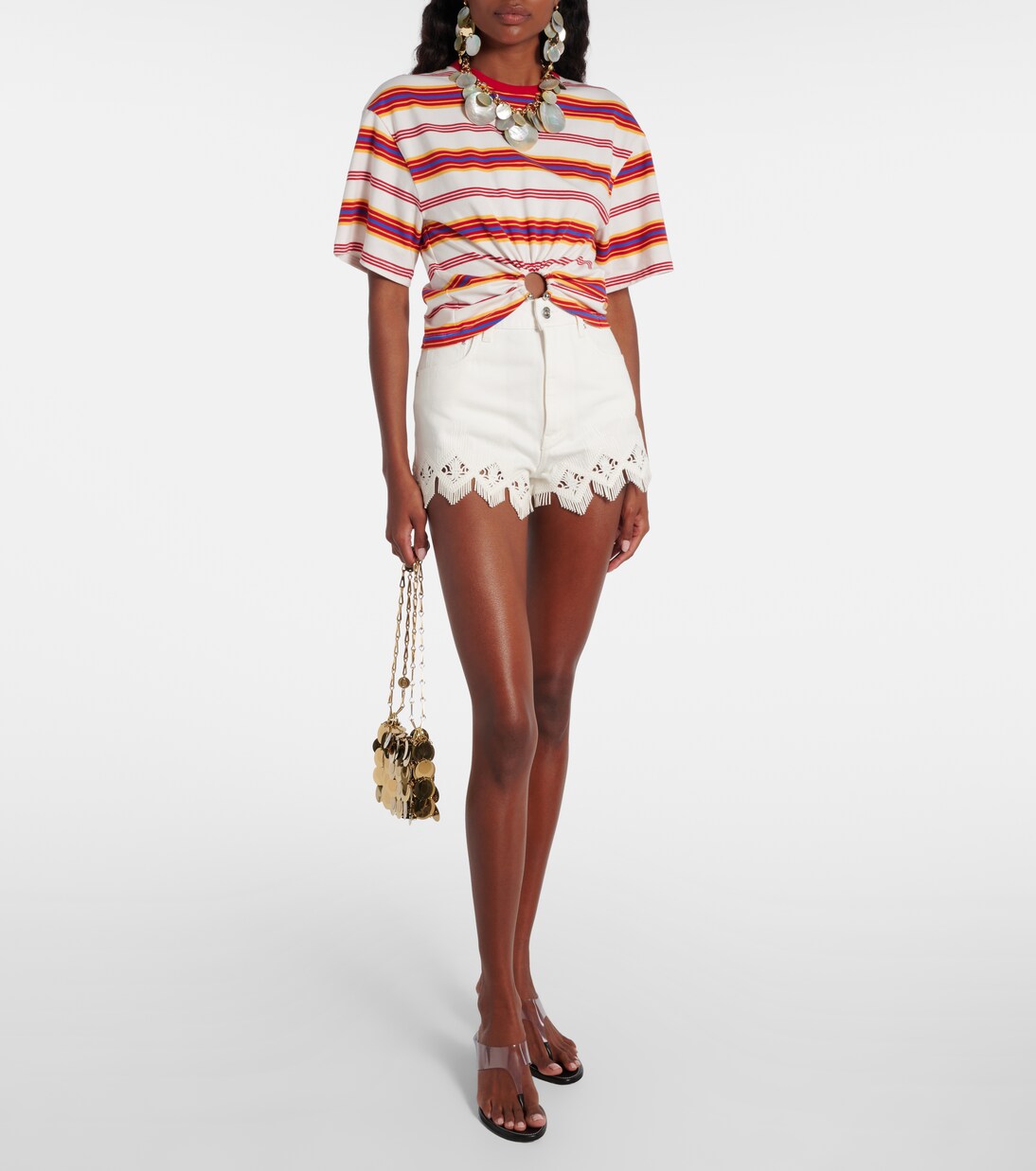 Short en macramé de coton | Rabanne