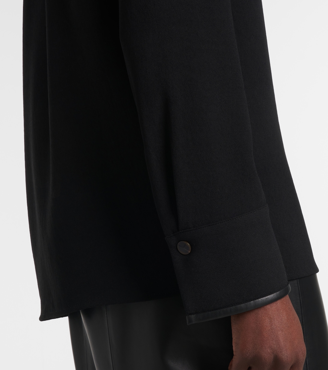 Hemd mit Lederimitat | Vince