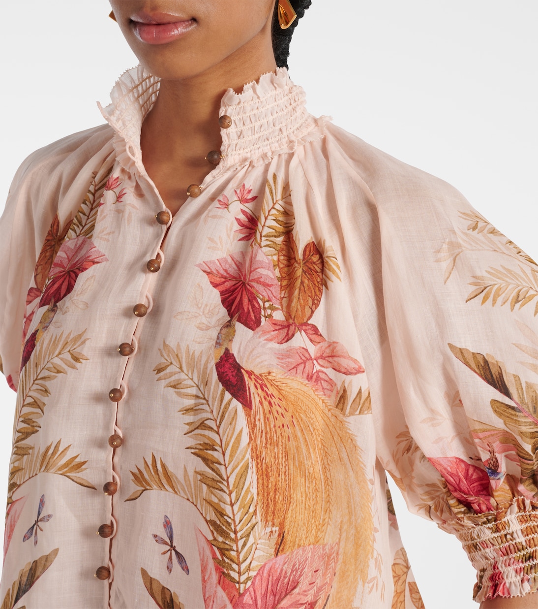 Ascension shirred floral blouse | Zimmermann