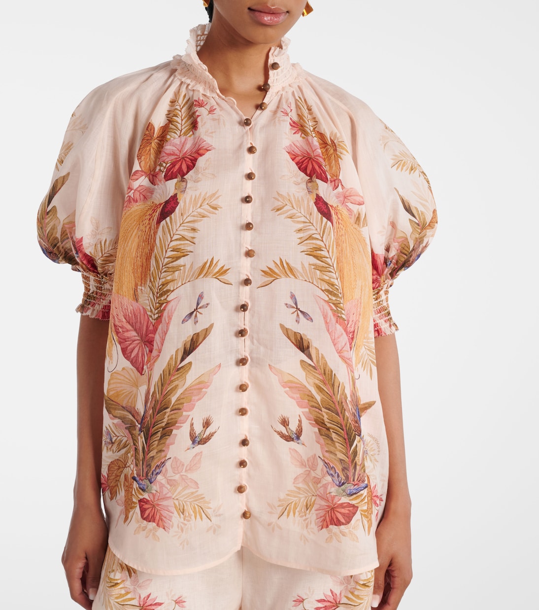 Ascension shirred floral blouse | Zimmermann