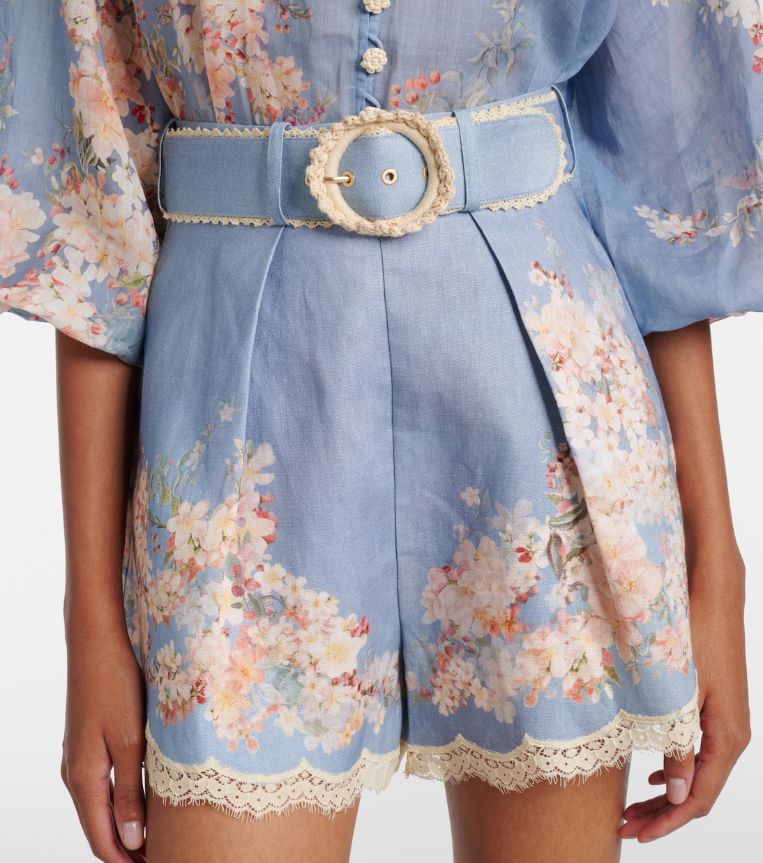 Cascadian floral linen shorts | Zimmermann