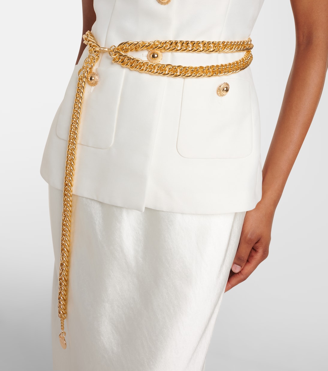 Verziertes Maxikleid aus Taft | Self-Portrait