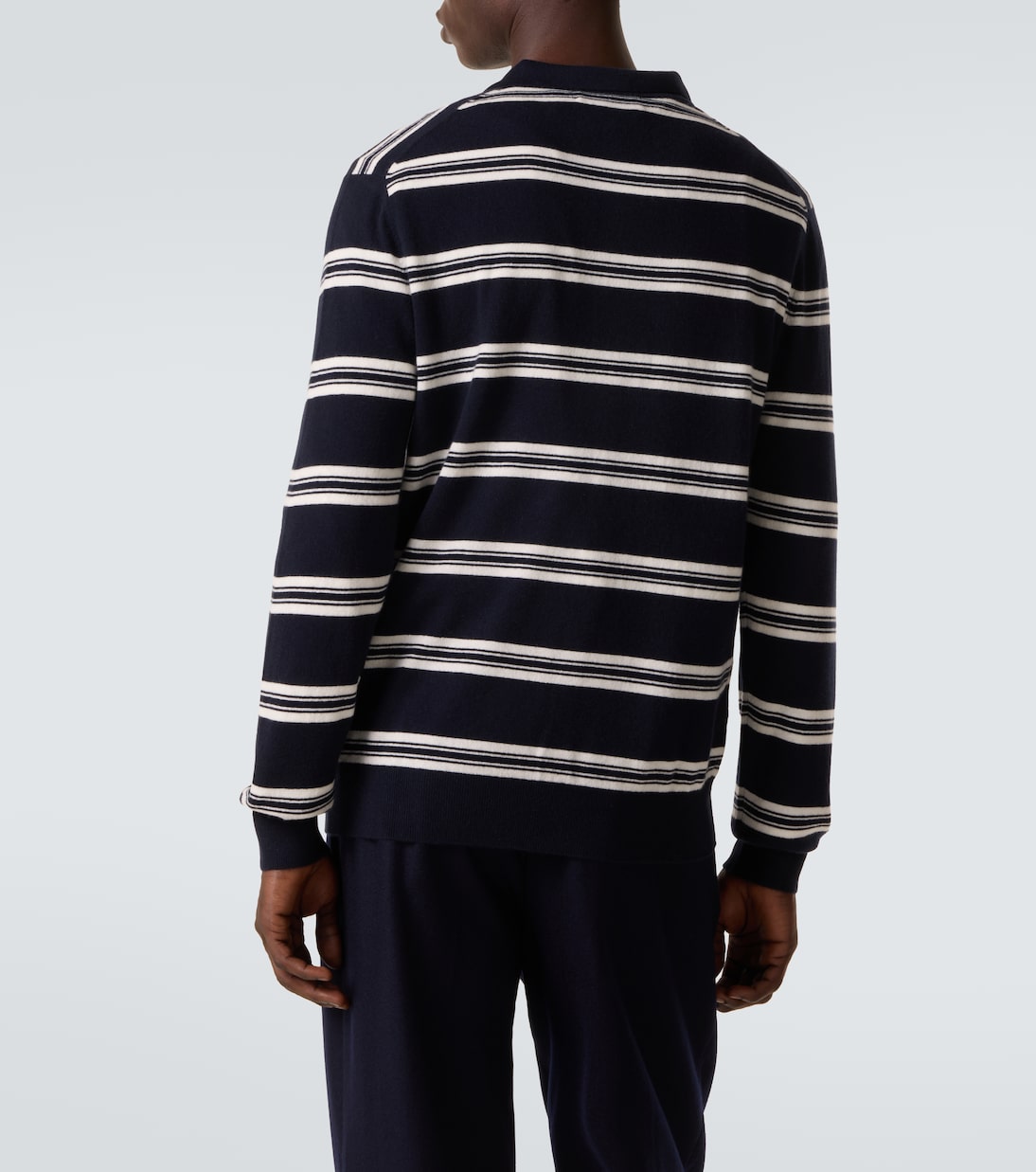 Mr Swansea striped cashmere polo sweater | Arch4
