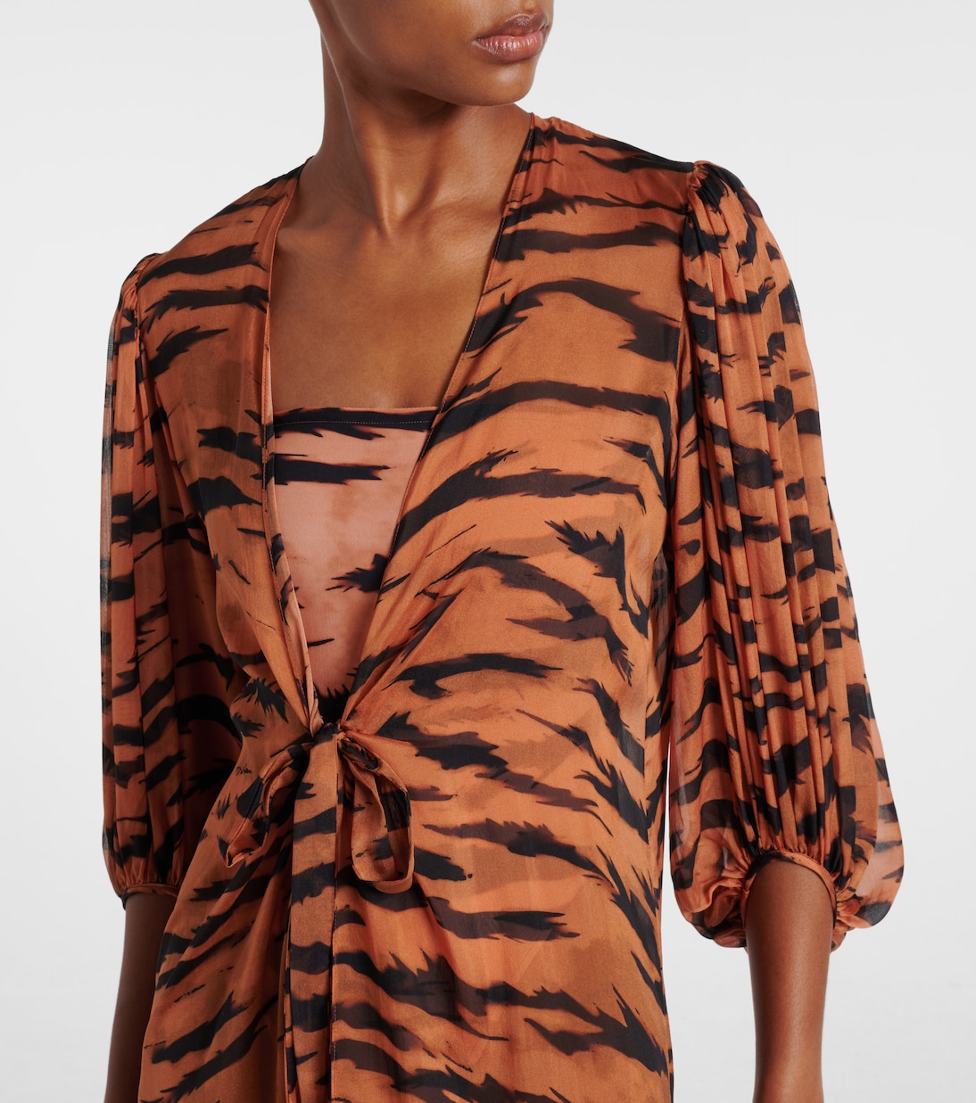x Sabine Getty printed silk kaftan | Adriana Degreas